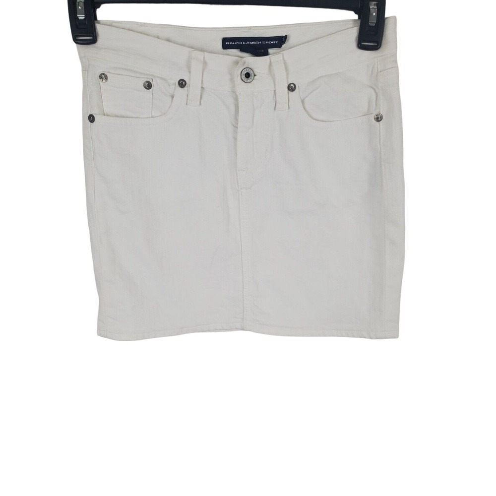 Ralph Lauren‎ Sport Mini Skirt 25 Womens White Above Knee Casual Summer